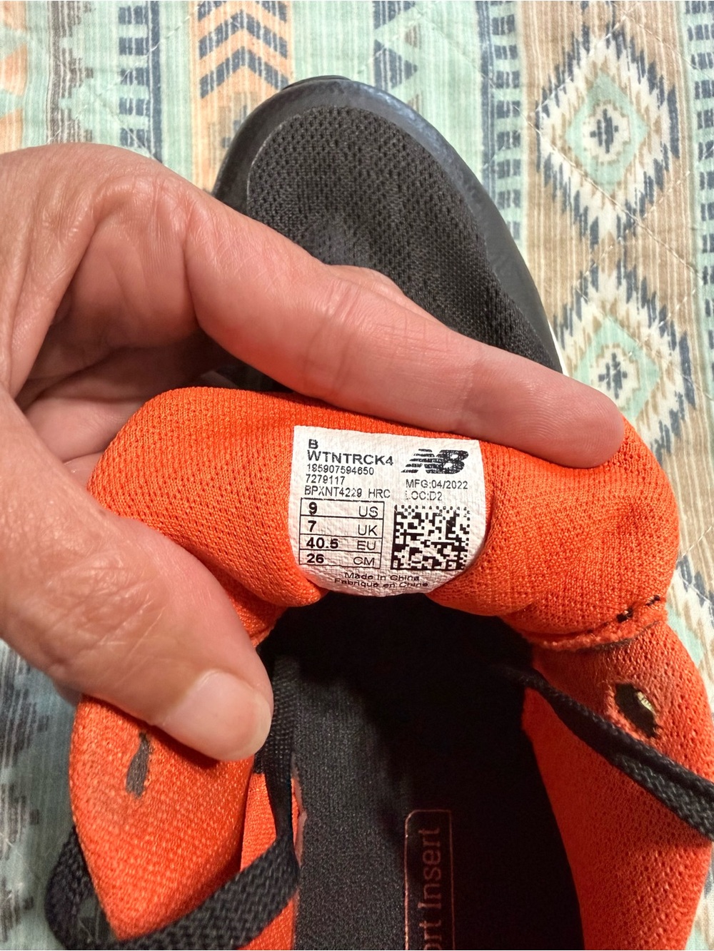 New Balance Black Sneakers with Purple & Coral Highlights - Picture 5 of 5
